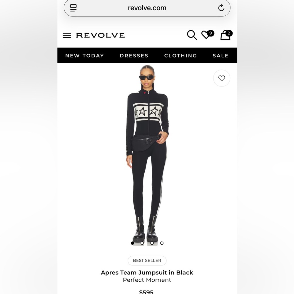Perfect Moment Apres Team Jumpsuit Black and White Star